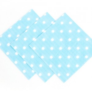 Polka Light Blue Napkins